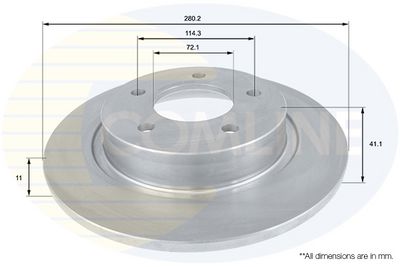 спирачен диск COMLINE ADC0449