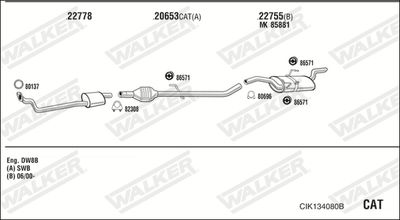 Układ wydechowy WALKER CIK134080B