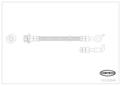 Тормозной шланг CORTECO 19036846 для NISSAN ROGUE