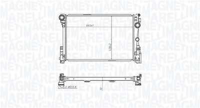 радиатор, охлаждане на двигателя MAGNETI MARELLI 350213220700