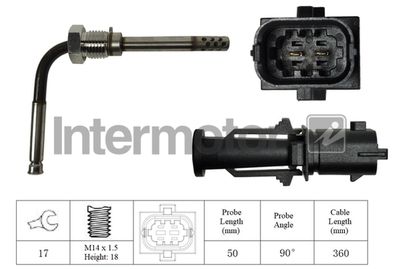 Sensor, exhaust gas temperature Intermotor 27022