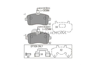 ASHUKI by Palidium P1-1079 Тормозные колодки и сигнализаторы для PEUGEOT 407 (6D_) 2.0 HDi 135 (6DRHRH, 6DRHRE, 6DRHRG, 6DRHRJ)