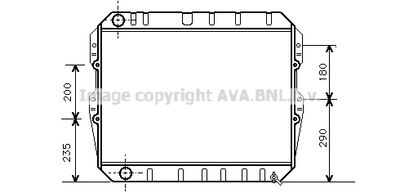 Радиатор, охлаждение двигателя AVA QUALITY COOLING TO2134 для TOYOTA LAND CRUISER
