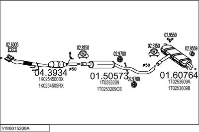 SISTEM DE ESAPAMENT MTS VW0015209A017572