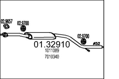 MTS 01.32910 Глушитель выхлопных газов для FORD MONDEO I (GBP) 2.0 i 16V MTS 01.32910 Глушитель выхлопных газов для FORD MONDEO I (GBP) 2.0 i 16V