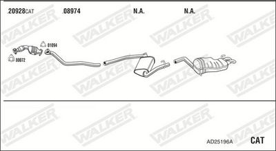 Изпускателна система WALKER AD25196A