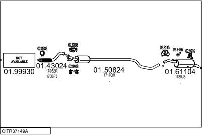Układ wydechowy MTS CITR37149A028592