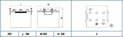 Trakčná batéria Exide Equipment AGM 12V, 120Ah, 1225A