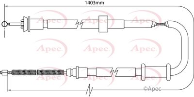 Cable Pull, parking brake APEC CAB1116