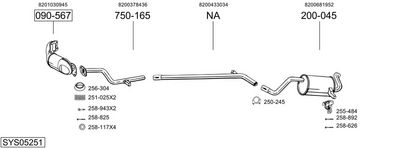 ABGASANLAGE BOSAL SYS05251