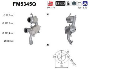 FILTRU FUNINGINE/PARTICULE SIST.DE ESAPAMENT