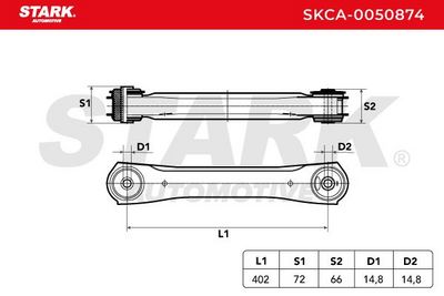 носач, окачване на колелата STARK SKCA-0050874