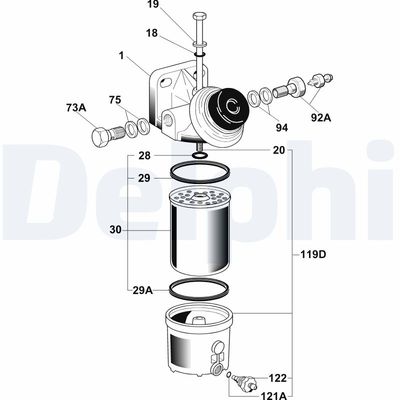 Filtr paliwa DELPHI 6260B645B