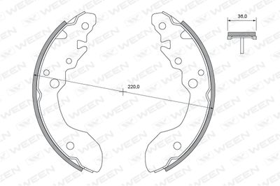Комплект тормозных колодок WEEN 152-2436 для SUZUKI X-90