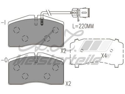 комплект спирачно феродо, дискови спирачки A.Z. Meisterteile AZMT-44-022-1781