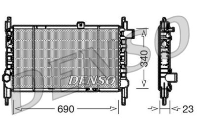 Радиатор, охлаждение двигателя DENSO DRM44003 для MAZDA XEDOS