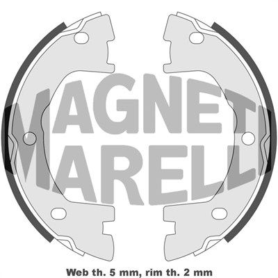 MAGNETI MARELLI 360219198295 Ремкомплект барабанных колодок  для RENAULT TRUCKS MASCOTT (Рено тракс Маскотт)