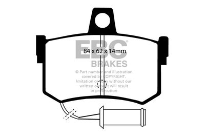 Комплект тормозных колодок, дисковый тормоз EBC Brakes DP662 для ROVER 800