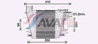 интеркулер (охладител за въздуха на турбината) AVA Clever Choice DN4457