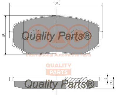 Комплект тормозных колодок, дисковый тормоз IAP QUALITY PARTS 704-11100 для MITSUBISHI ECLIPSE	CROSS