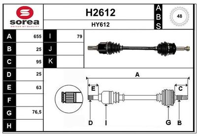 ANTRIEBSWELLE SNRA H2612