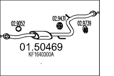 MTS 01.50469 Глушитель выхлопных газов  для MAZDA 323 F V (BA) 2.0 24V