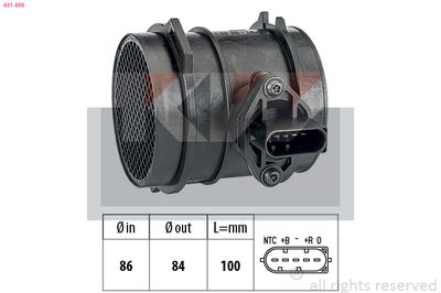 Przepływomierz masowy powietrza KW 491 499
