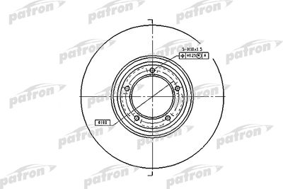 Тормозной диск PATRON PBD1642 для FORD TRANSIT