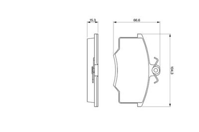 Комплект тормозных колодок, дисковый тормоз BOSCH 0 986 465 745 для AUDI COUPE