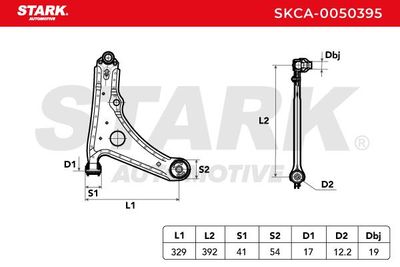носач, окачване на колелата STARK SKCA-0050395