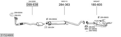 ABGASANLAGE BOSAL SYS24669