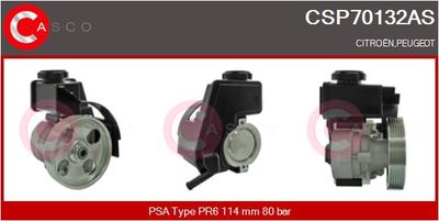 Гидравлический насос, рулевое управление CASCO CSP70132AS для CITROËN JUMPY
