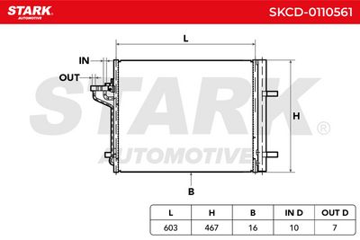 кондензатор, климатизация STARK SKCD-0110561