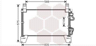 VAN WEZEL 81005077 Радиатор кондиционера  для SSANGYONG REXTON (Сан-янг Реxтон)