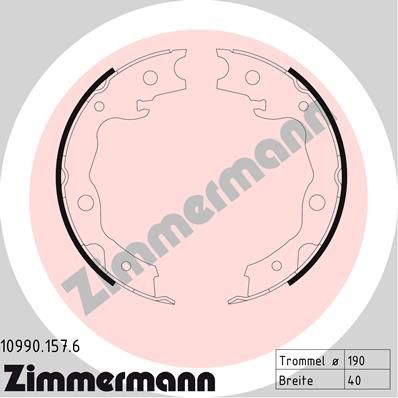 ZIMMERMANN Bremsbackensatz, Feststellbremse (10990.157.6)