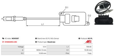 SENZOR NOX INJECTIE ADITIV AS-PL NOX9307 2
