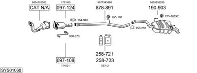 Изпускателна система BOSAL SYS01060