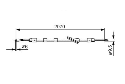 Bosch Cable Pull, parking brake 1 987 477 921
