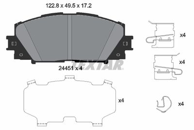 Комплект тормозных колодок, дисковый тормоз TEXTAR 2445103 для GREAT WALL C30