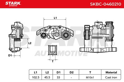 спирачен апарат STARK SKBC-0460210
