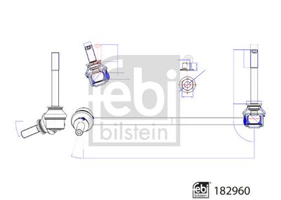 Тяга / стойка, стабилизатор FEBI BILSTEIN 182960 для BMW X7