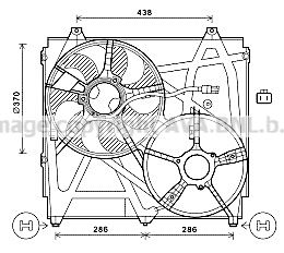 Вентилятор, охлаждение двигателя AVA QUALITY COOLING KA7529 для KIA SORENTO