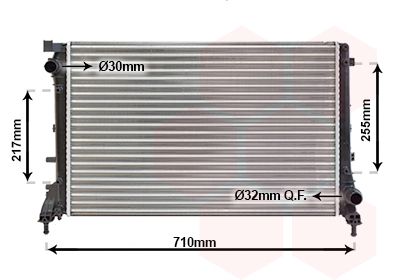 Радиатор, охлаждение двигателя VAN WEZEL 17002390 для ABARTH 500C