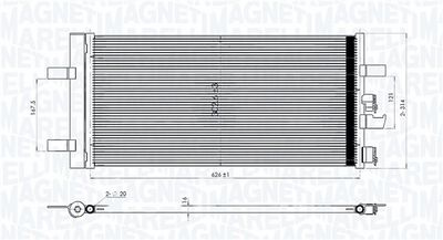 кондензатор, климатизация MAGNETI MARELLI 350203108100
