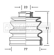 Bellow, drive shaft FIRST LINE FCB2054