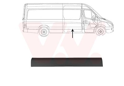Ozdobná / ochranná lišta, boční stěna VAN WEZEL 3077426