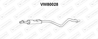 Предглушитель выхлопных газов VENEPORTE VW80028 для VW SCIROCCO
