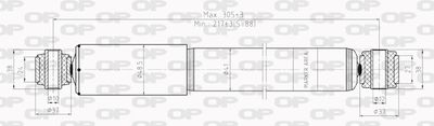 Амортизатор OPEN PARTS SAB8007.32 для FIAT BARCHETTA