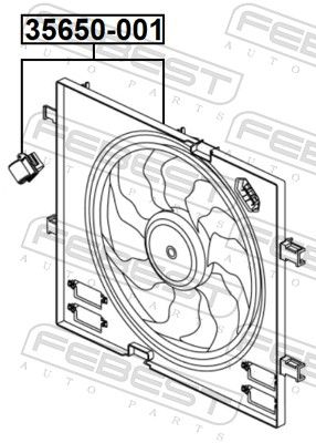 VENTILATOR RADIATOR FEBEST 35650001 1
