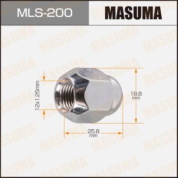 Гайка крепления колеса MASUMA MLS-200 для SUBARU LEONE